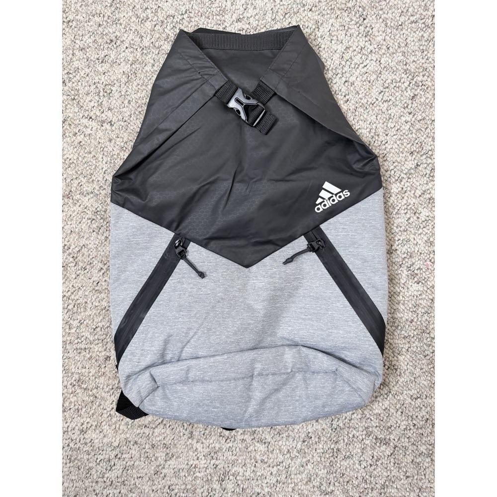 Adidas‎ ID Pack Sackpack Backpack Onix Black School College Travel Bag NWT$38